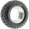 image:imageSunF ATV UTV Tires 25x1112 Flat Track Tires 25x11x126 PRSet of 4  Tubeless NonDirectional Tread Paved and HardPack Terrain20x108